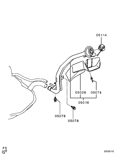 Горловина топливного бака Mitsubishi ASX 10-/LANCER CY/CZ 07