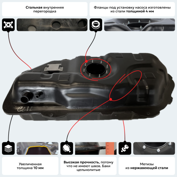 Купить Пластиковый топливный бак Hyundai Getz, 2002-2011 г.в. (BP) - 45 л. Пластиковый топливный бак Hyundai Getz, 2002-2011 г.в. (BP) - 45 л.
